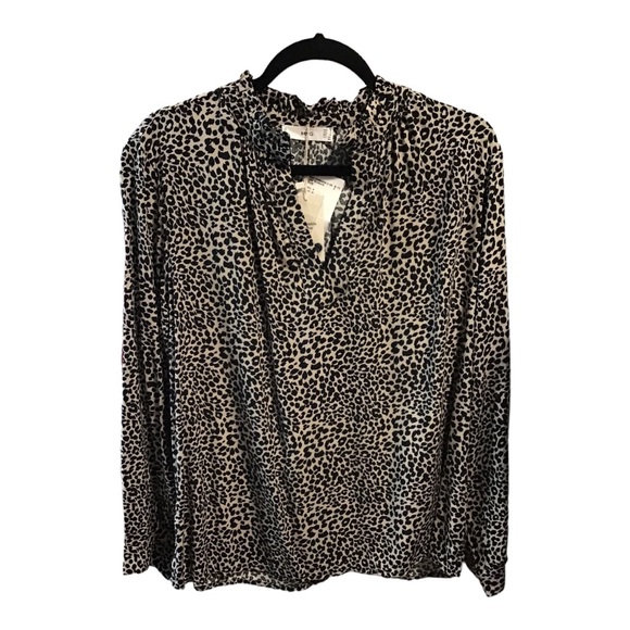 MNG Tops - MNG Leopard Print Blouse